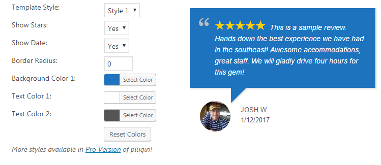 wp google reviews slider widget plugin